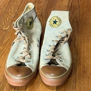 Mens Tan Leather Brown Sole Converse 11.5